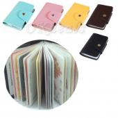 Mode Schlanken Pu Leder Tasche Business ID Kreditkarteninhaber Geldbörse für 24 Karte Hohe Qualität