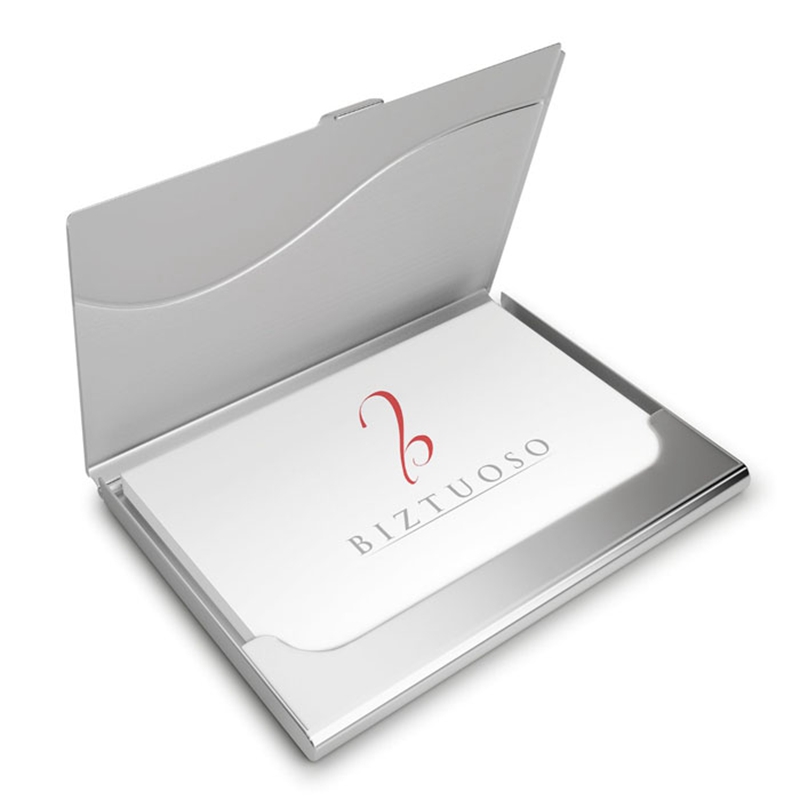 Business ID Kreditkarteninhaber Geldbörsen halter Box Vogue Edelstahl Silber Aluminium passdecke Inhaber