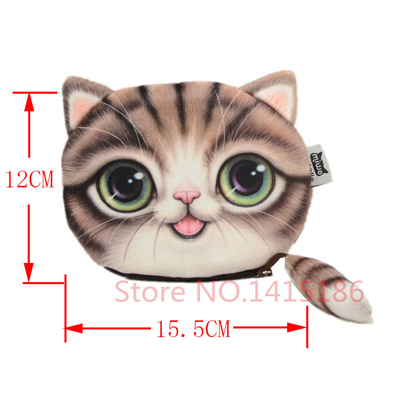 neuen Kleinen Schwanz Katze Geldbörse Nette Kinder Cartoon Brieftasche Kawaii Tasche Münzfach Geldbörse