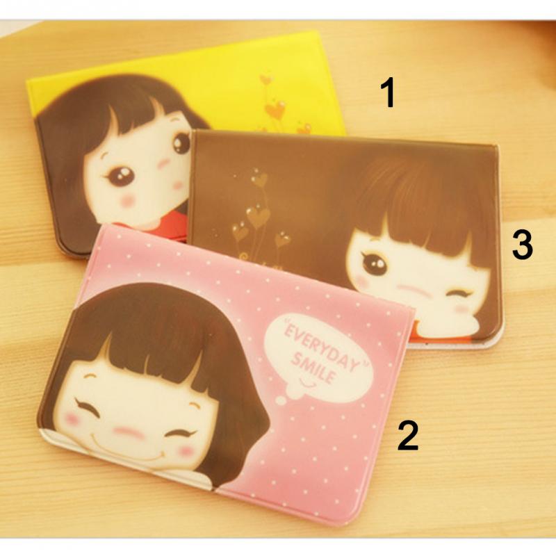Freies verschiffen Super Cute Cartoon Mädchen Halter Bus Karte ID Kartenhalter Abdeckung Reisen Passdecke