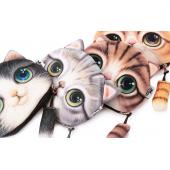 Unisex Nette Tier Cartoon 3D Katze Hund Gesicht Tasche münze ändern Geldbörse Geldbörse