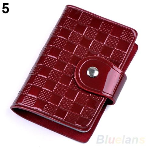 Damen Dame LackLeder Identifikation kreditkarte Inhaber Tasche Brieftasche