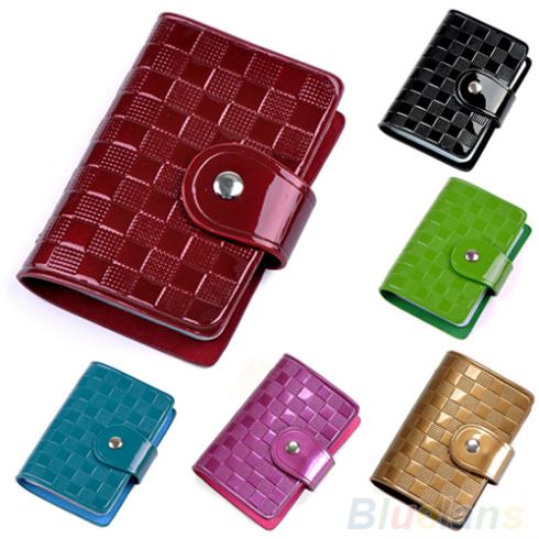 Damen Dame LackLeder Identifikation kreditkarte Inhaber Tasche Brieftasche