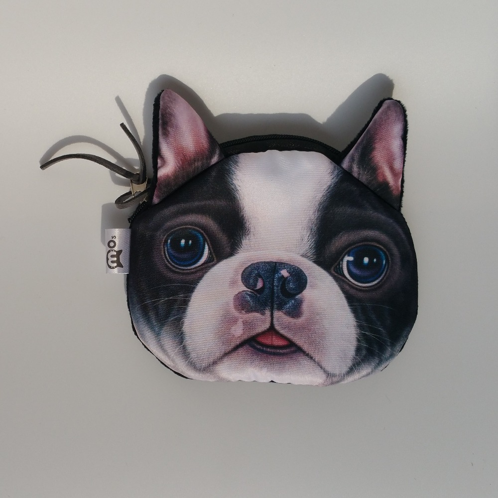 Neuheit Geldbörsen Cute Dog Face Katzen gesichts Reißverschluss Kasten münzenGeldbeutel mappen