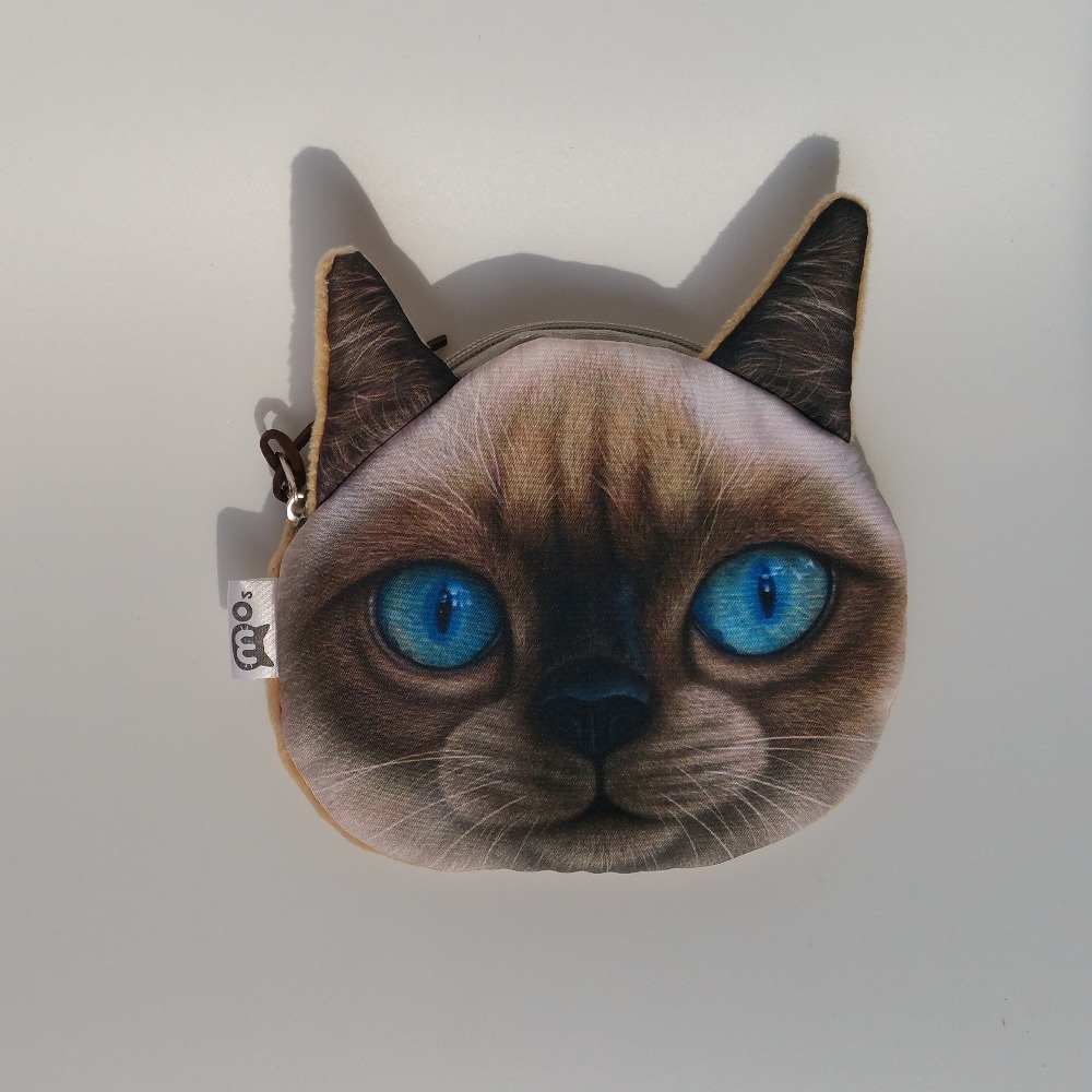 Neuheit Geldbörsen Cute Dog Face Katzen gesichts Reißverschluss Kasten münzenGeldbeutel mappen