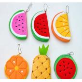 Kawaii Früchte Etc. bis 20 Designs 10 CM HAND Geldbörse Brieftasche Pouch Tasche Damen Dame Taschen