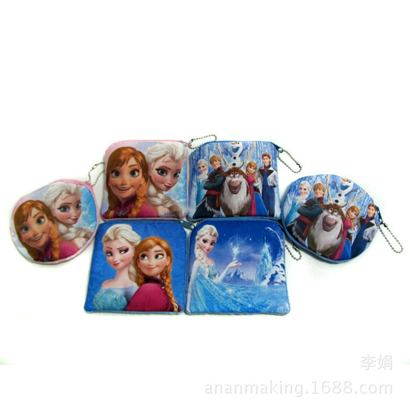 Damen Taschen Plüsch Prinzessin Elsa Anna Mädchen Geldbörse Kinder Brieftasche Kartenhalter Tasche Kinde