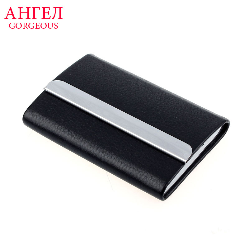 Luruxy Leder Business Kreditkarte Name ID Kartenhalter Brieftasche Kreditkarteninhaber Leder Tasche Passdecke Karte