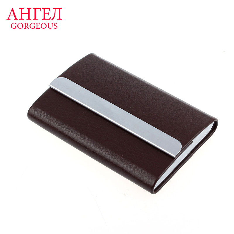 Luruxy Leder Business Kreditkarte Name ID Kartenhalter Brieftasche Kreditkarteninhaber Leder Tasche Passdecke Karte