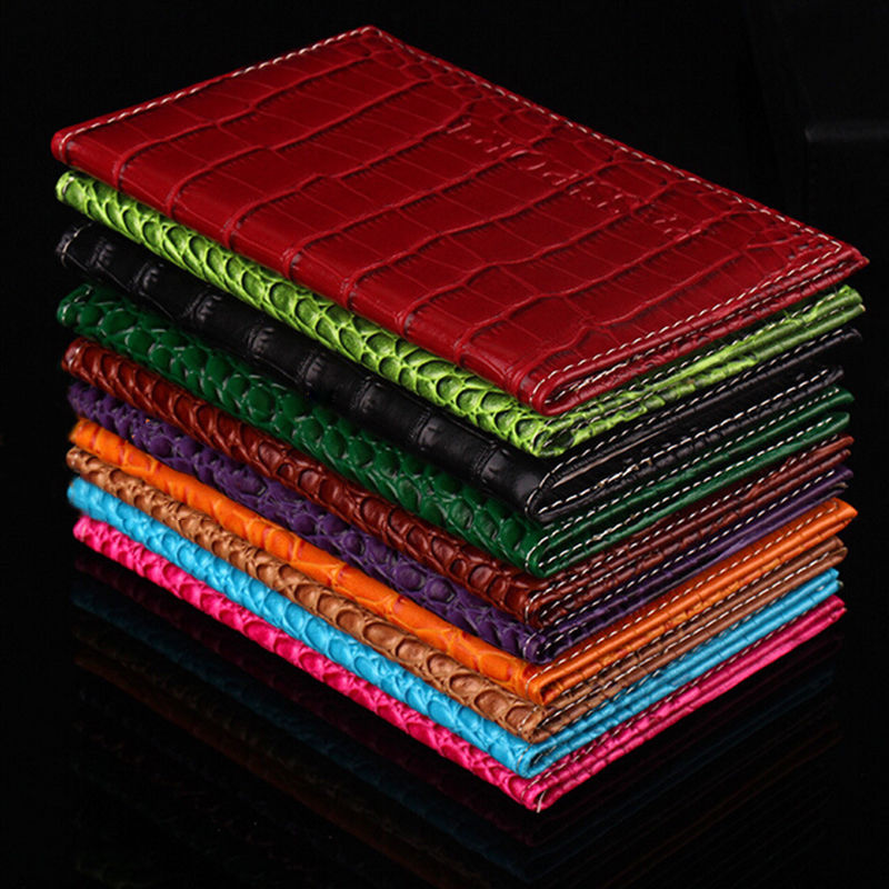 1 X HOT nizza Unisex Damen Herren Alligator PU Leder Brieftasche Präge Reisepass Schutzfolie Heiße