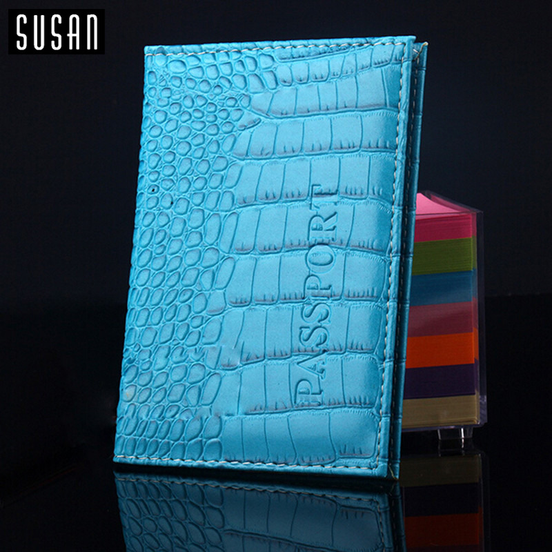 1 X HOT nizza Unisex Damen Herren Alligator PU Leder Brieftasche Präge Reisepass Schutzfolie Heiße