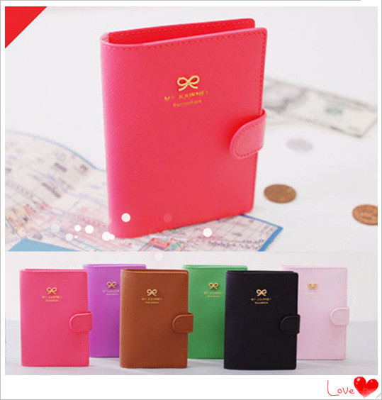 4 farben süß bowknot schnallen Reisepass personalausweis halterabdeckung Tasche hochwertige