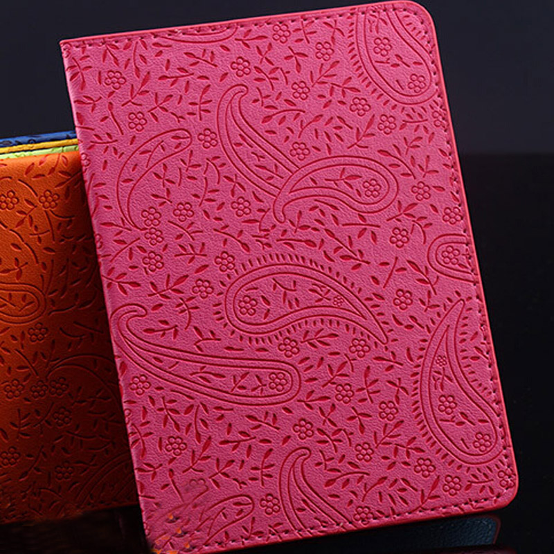 lavendel Reisepass Abdeckung PU Leder ID Karte Fahrkarte Beutelpackungen Passport Covers Paßbeutel