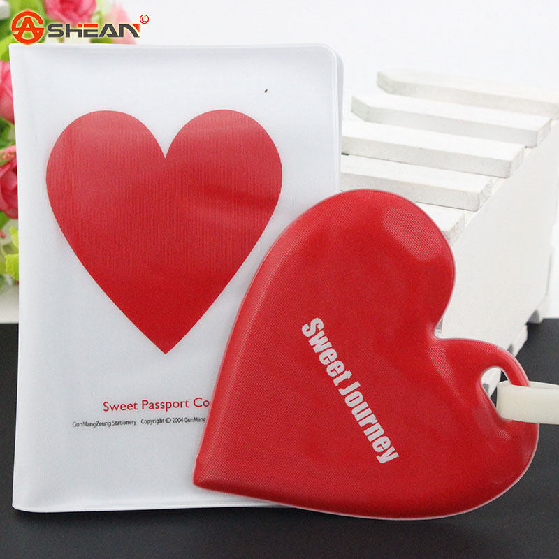 Großhandel Passdecke Reisepass Gepäckanhänger Silikonband Liebe und Wolken Zwei Arten von Stilen