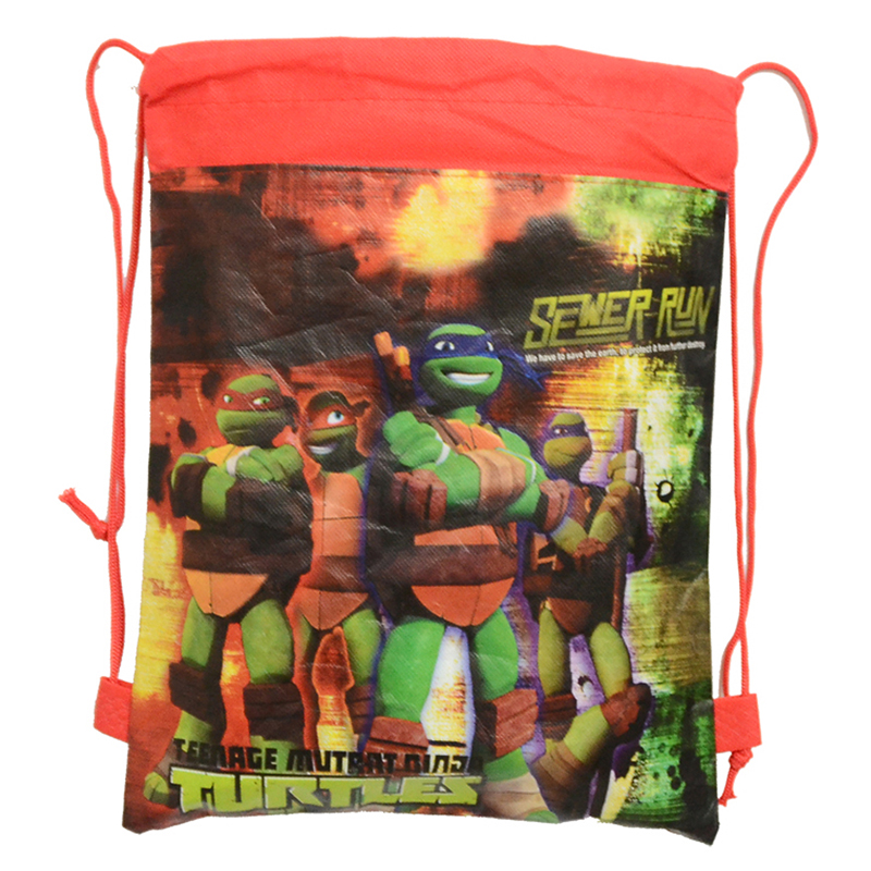 1pic Teenage Mutant Ninja Turtles Kinder Schultaschen Turtles Kinder Kordelzug Rucksack   Tasche Für jungen