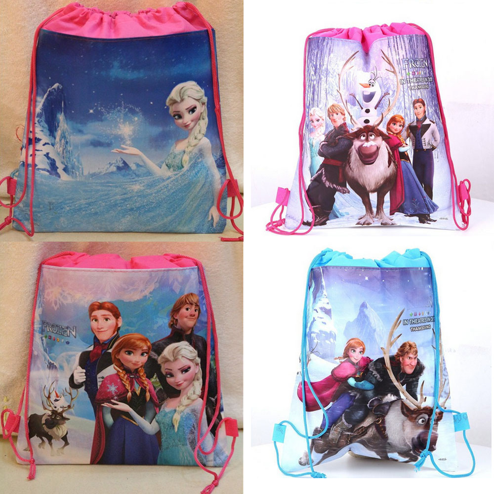 12 stück Despicable Me Prinzessin Anna Elsa Sofia Autos Cartoon Kinder Kordelzug Gedruckt Rucksack Strandtasche