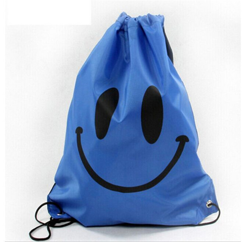 neue Gesicht Polyster Kordelzug Mochila Sport Schwimmen Taschen Schultasche Für Mädchen Und Jungen Cartoon