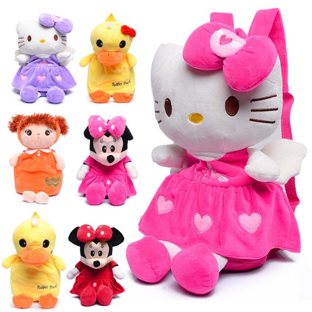Schönen weichen splush stereo hallo kitty kinder Schultasche Mickey Minnie schulRucksack für mädchen junge