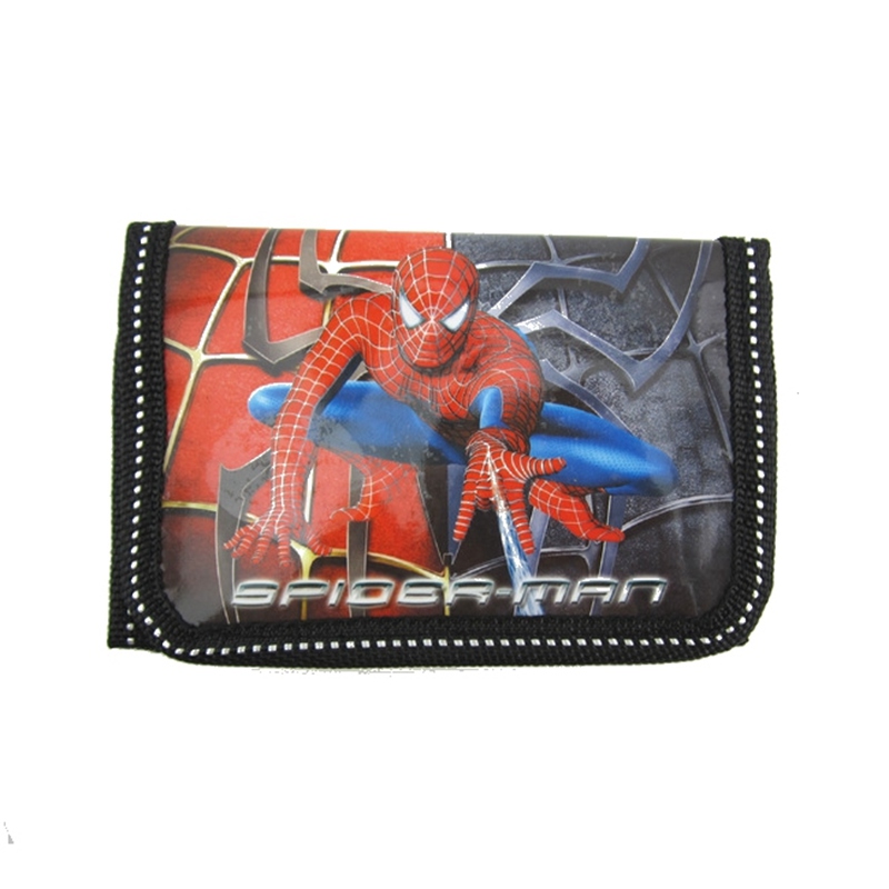 Mode Cartoon Spider Mann Geldbörse Kinder Zip Geldbörse Brieftasche Film Kinder Mädchen Damen Tasche
