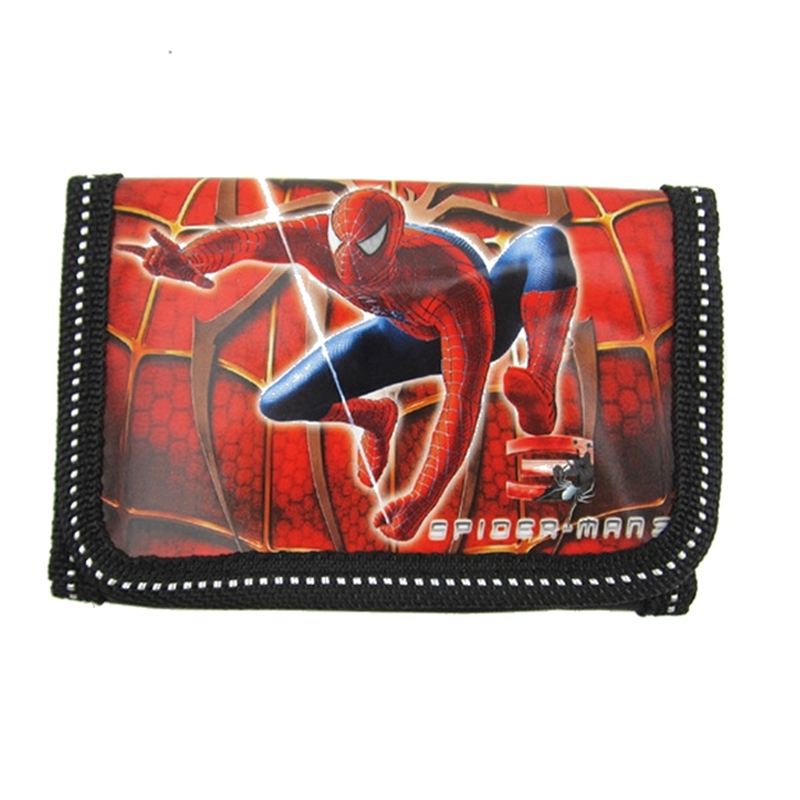 Mode Cartoon Spider Mann Geldbörse Kinder Zip Geldbörse Brieftasche Film Kinder Mädchen Damen Tasche