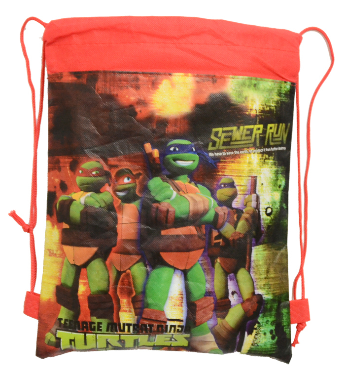 1pic Teenage Mutant Ninja Turtles Schultaschen Teenage Mutant Ninja Turtles Kinder Kordelzug Rucksack   Tasche