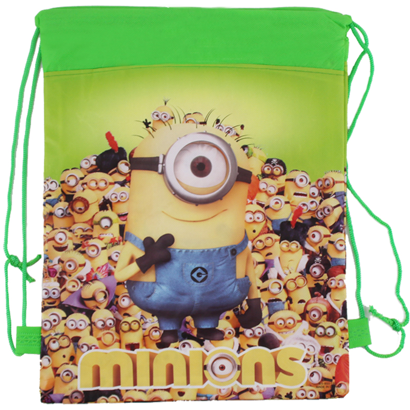Neue Stil Despicable Me   Minions Kinder Cartoon Kordelzug Kinder Rucksäcke Nette Schultaschen Mochila Infantil