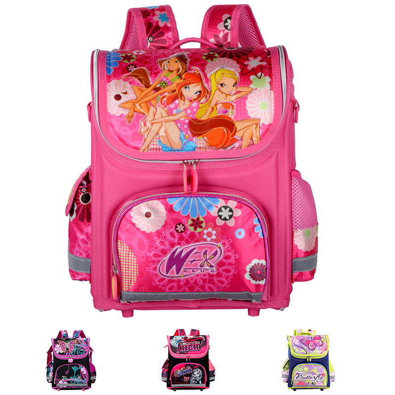Orthopädische Kinder Schultaschen Für Mädchen Neue  KinderRucksack Monster High WINX Buch Tasche Prinzess