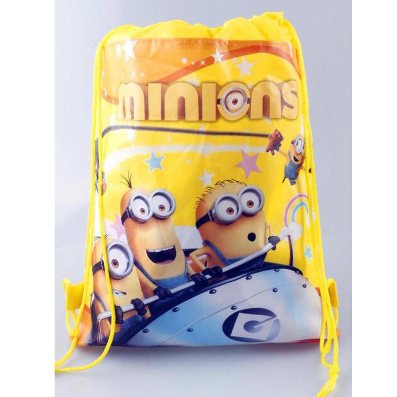 Neue Stil Despicable Me   Minions Kinder Cartoon Kordelzug Kinder Rucksäcke Nette Schultaschen Mochila Infantil