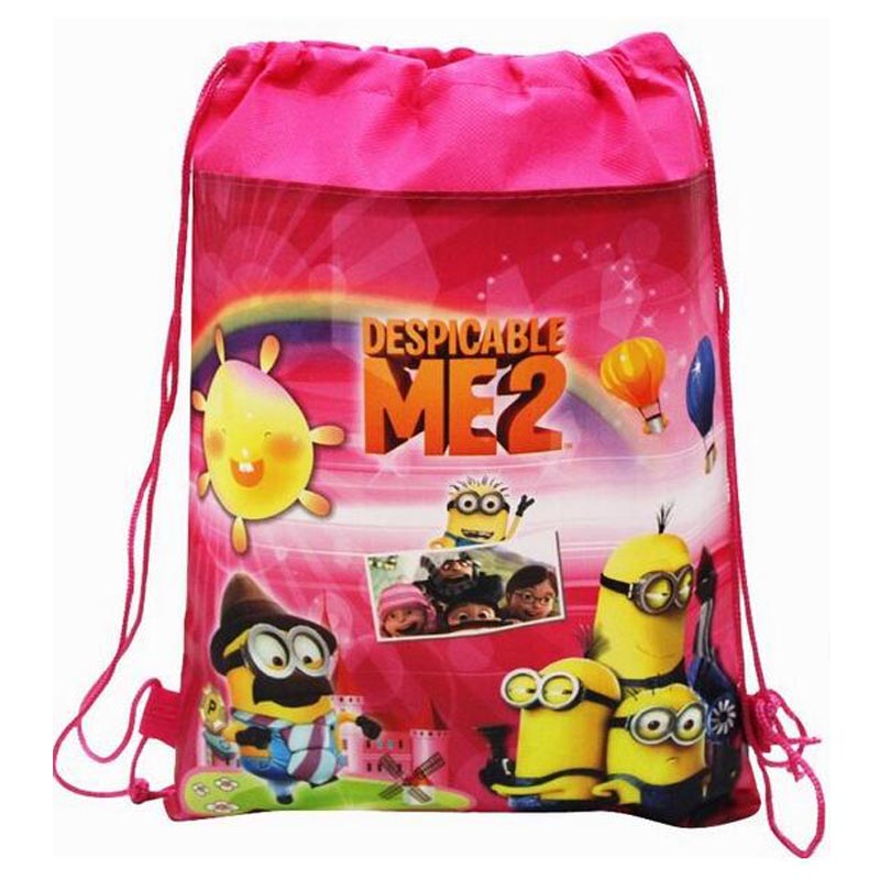 Neue Stil Despicable Me   Minions Kinder Cartoon Kordelzug Kinder Rucksäcke Nette Schultaschen Mochila Infantil