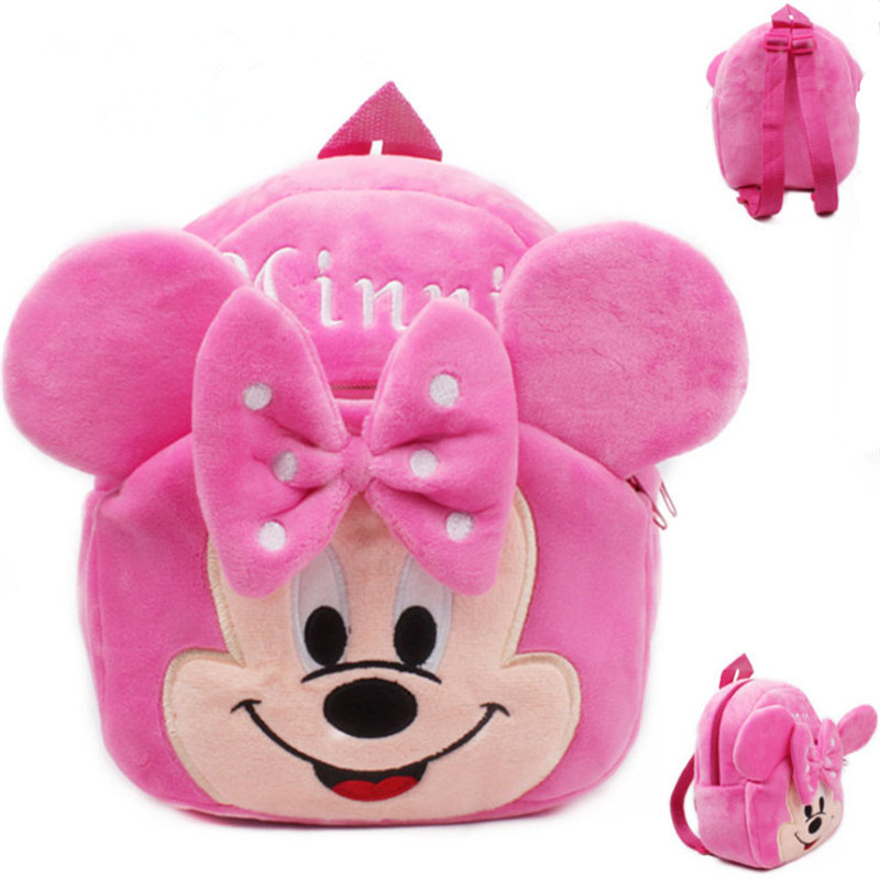 neue Top Qualität Minnie Plüsch Cartoon Spielzeug Rucksack Kinder Charakter Schultasche Geschenk Für Kinder