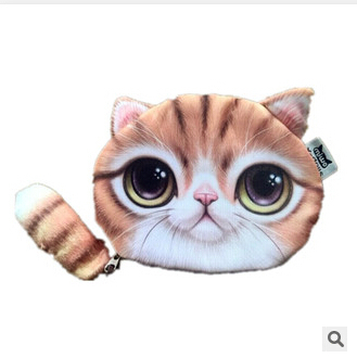 Freies verschiffen  herbst neue meow sterne schwanz dekoration Plüsch Geldbörse Großhandel handy Tasche
