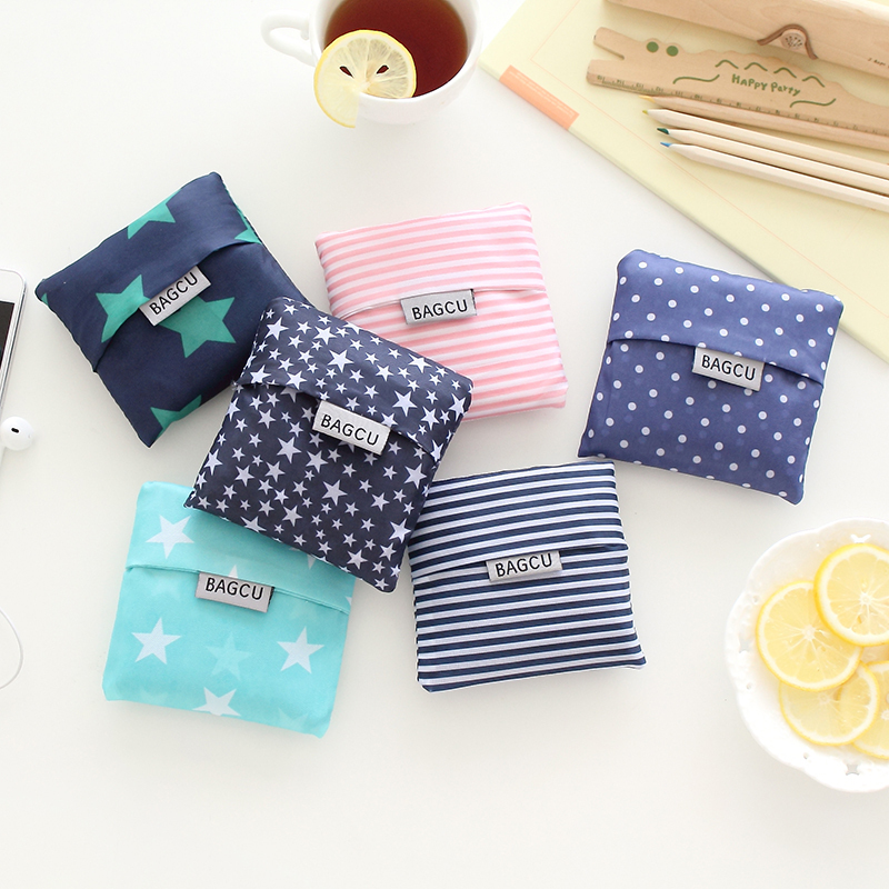 1 stück Hot Unisex Damen Stern Dots Striped Wiederverwendbare Tragbare Einkaufstasche Lebensmittelgeschäft