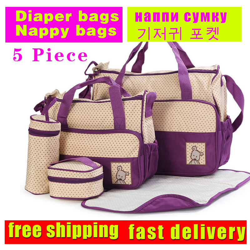 8 Farben 5 Teile satz Hohe Qualität WickelTaschen Durable Tote Schulter WickelTasche Mumie Mutter baby Tasche baby