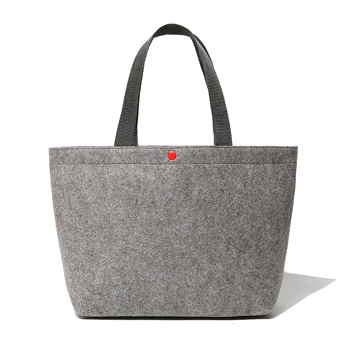 Casual Fühlte Einkaufstüten Grau Farbe mit Buchstaben Muster Damen Handtaschen Schultertasche
