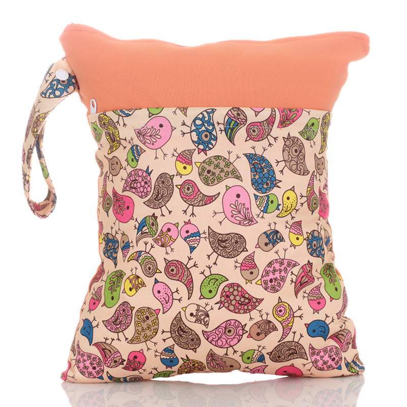 1pc wiederverwendbare wasserdicht gedruckten pul windel nass Tasche doppel Tasche tuch griff 28x36cm Großhandel