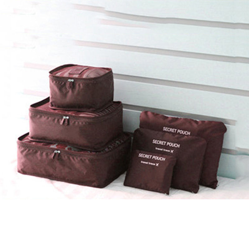 Neue 6 teile satz Damen Herren Reisetasche Wasserdichte Hohe Kapazität Gepäck Kleidung Ordentlich Pouch