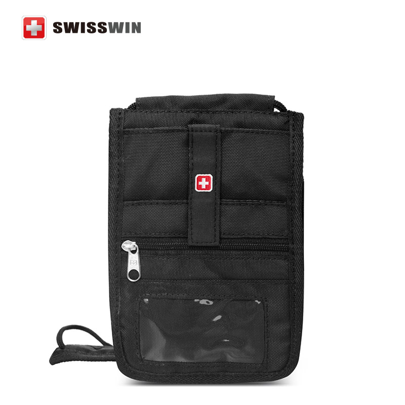 Swisswin Passport Wallet Diebstahlsicherung ReiseBrieftasche Für Herren und Damen Brustbeutel