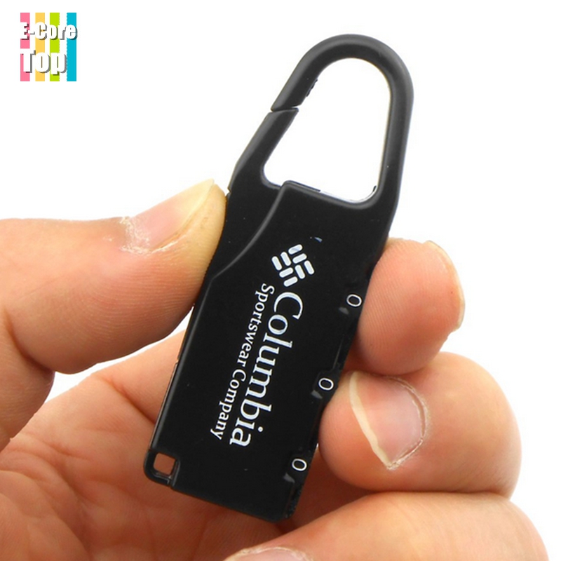 Rückstellbare 3 3 stellige Kombination Code Vorhängeschloss Reisegepäck Sicherheit Metall Shell Rucksack