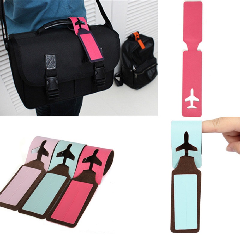 Neue 1 stück Gepäckanhänger Unisex Sendung Gepäckanhänger Weichem Leder Reise Zubehör