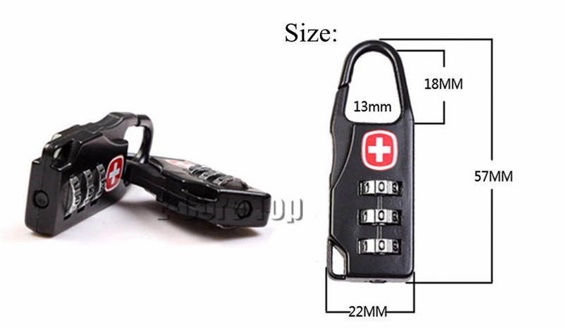 Sicherheit Reißverschluss Gepäckschloss Protector locker tragbare Mini Vorhängeschloss für Taschen