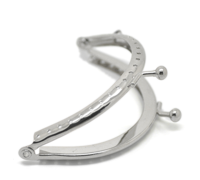 Marken Tasche Zubehör 5 stück Silber Ton Geldbeutel beutel Metall Arch Rahmen Kuss Schließe