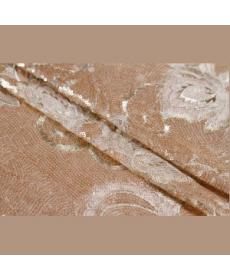 Gold thread 3mm sequin embroidery fabric dress/wedding dress/clothing customized manufacturer wholesale direct sales/sup