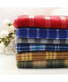 Knitted polyester semi-gloss polar fleece plaid printed fabric 210g multi-color autumn and winter coat blanket lining fa