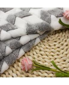 Manufacturer jacquard single-sided flannel plush fabric modern jacquard polar fleece sofa cover home textile flannel