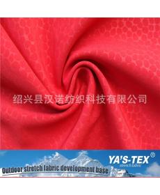 Polyester embossed four-way elastic composite polar fleece and PVC lamination processing