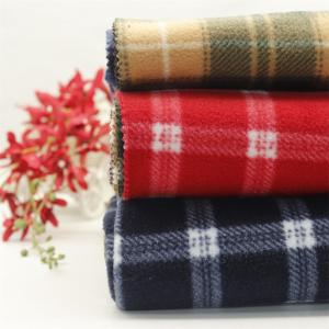 Knitted 100% polyester printed polar fleece, double brush, double shake, multi-color optional, autumn and winter coat an