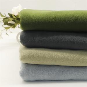Knitted 100% polyester low elastic ultra-fine polar fleece dyed fabric Autumn and winter knitted double brushed single p