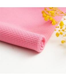 Manufacturer's ready stock waffle fabric, soft elastic, spring, summer and autumn pajamas, men's and women's T-shirt fab