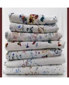 Polyurethane milk silk fabric knitted T-shirt fabric stretch jersey casual wear pajamas printed fabric manufacturer whol