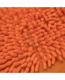 Spot factory direct sales mop velvet knitted polyester orange floor mat fabric